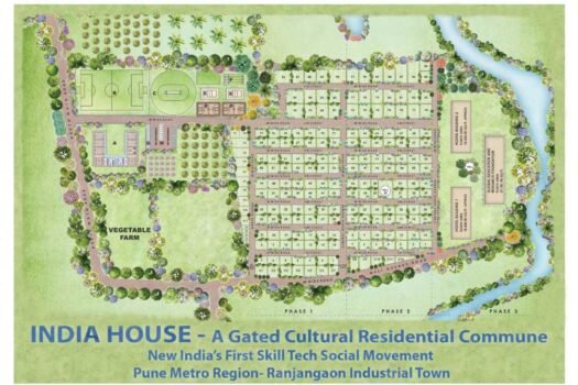 private layout of farm plots with a gated community near Ranjgaon Midc